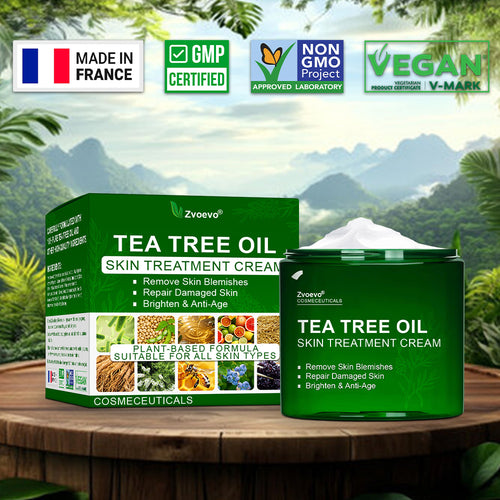 🌿𝐳𝐯𝐨𝐞𝐯𝐨® 𝐂𝐫𝐞̀𝐦𝐞 𝐝𝐞 𝐓𝐫𝐚𝐢𝐭𝐞𝐦𝐞𝐧𝐭 𝐚̀ 𝐥’𝐇𝐮𝐢𝐥𝐞 𝐝’𝐀𝐫𝐛𝐫𝐞 𝐚̀ 𝐓𝐡𝐞́ – Testée dermatologiquement et certifiée par des dermatologues. Une aide efficace contre les taches cutanées, les dommages de la peau, le teint irrégulier et les signes du vieillissement.