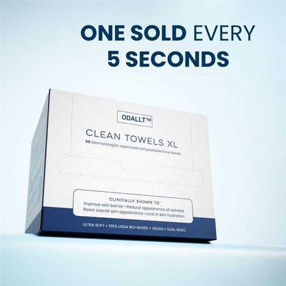 ODALLT™ Clean Towels XL – 100% USDA Biobased Face Towels