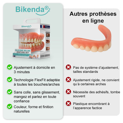 🦷𝗕𝗶𝗸𝗲𝗻𝗱𝗮® Prothèse Dentaire Complète Avancée et Sur-Mesure (✅ Prothèses confortables cliniquement approuvées — Fiables et adoptées par plus de 8 000 utilisateurs en France pour un confort tout au long de la journée.)