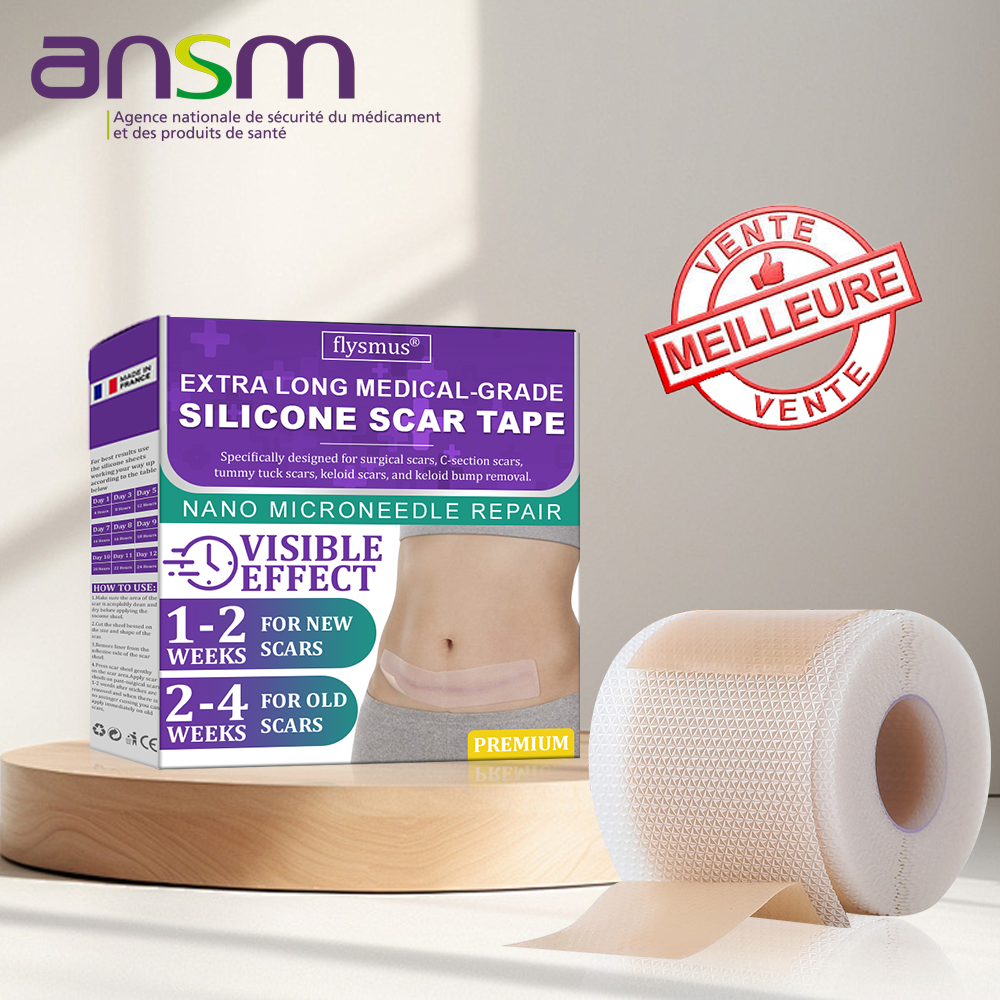 🏷️Boutique officielle : Flysmus® ReGen Bandelette Microneedle Nano à l’acide hyaluronique — Traitement efficace des cicatrices anciennes et récentes, cicatrices chirurgicales, vergetures, chéloïdes, acné, brûlures, verrues, dermatomes et varices