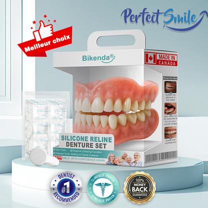 🦷𝗕𝗶𝗸𝗲𝗻𝗱𝗮® Prothèse Dentaire Complète Avancée et Sur-Mesure (✅ Prothèses confortables cliniquement approuvées — Fiables et adoptées par plus de 8 000 utilisateurs en France pour un confort tout au long de la journée.)